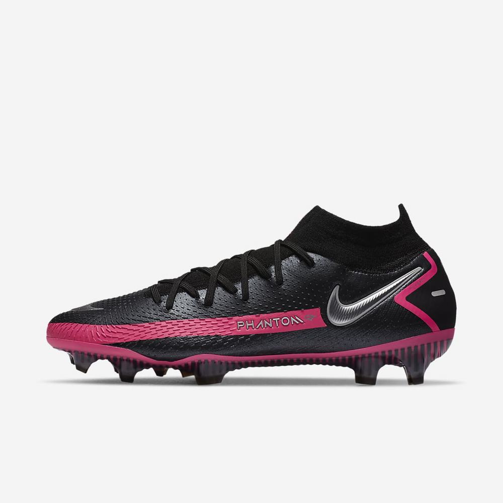 Crampon De Foot Nike Phantom GT Elite Dynamic Fit FG Noir 9753-610 Black/Pink Blast/Metallic Silver Femme | DVM-25525190